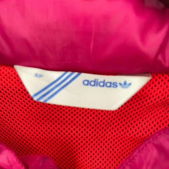 ADIDAS Two Tone Hot Pink Full Zip Up Track Jacket Size S - Picture 3 of 6